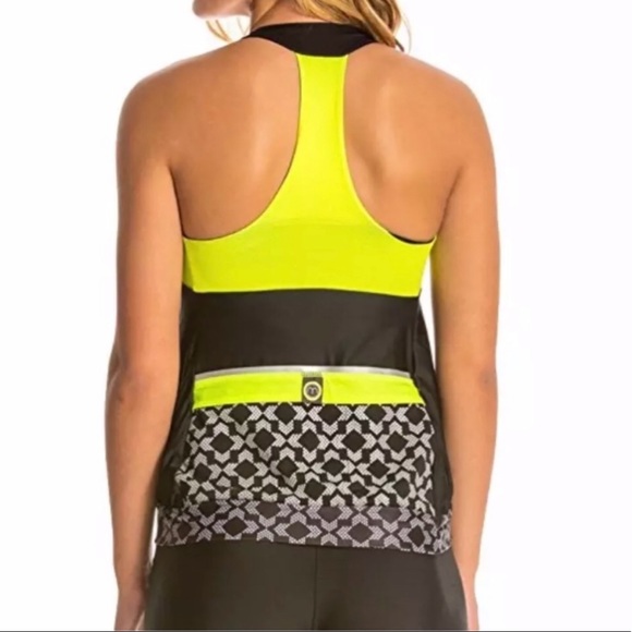 Moxie Sz L Tank Cycle Sport Black Neon Yellow - Picture 2 of 4